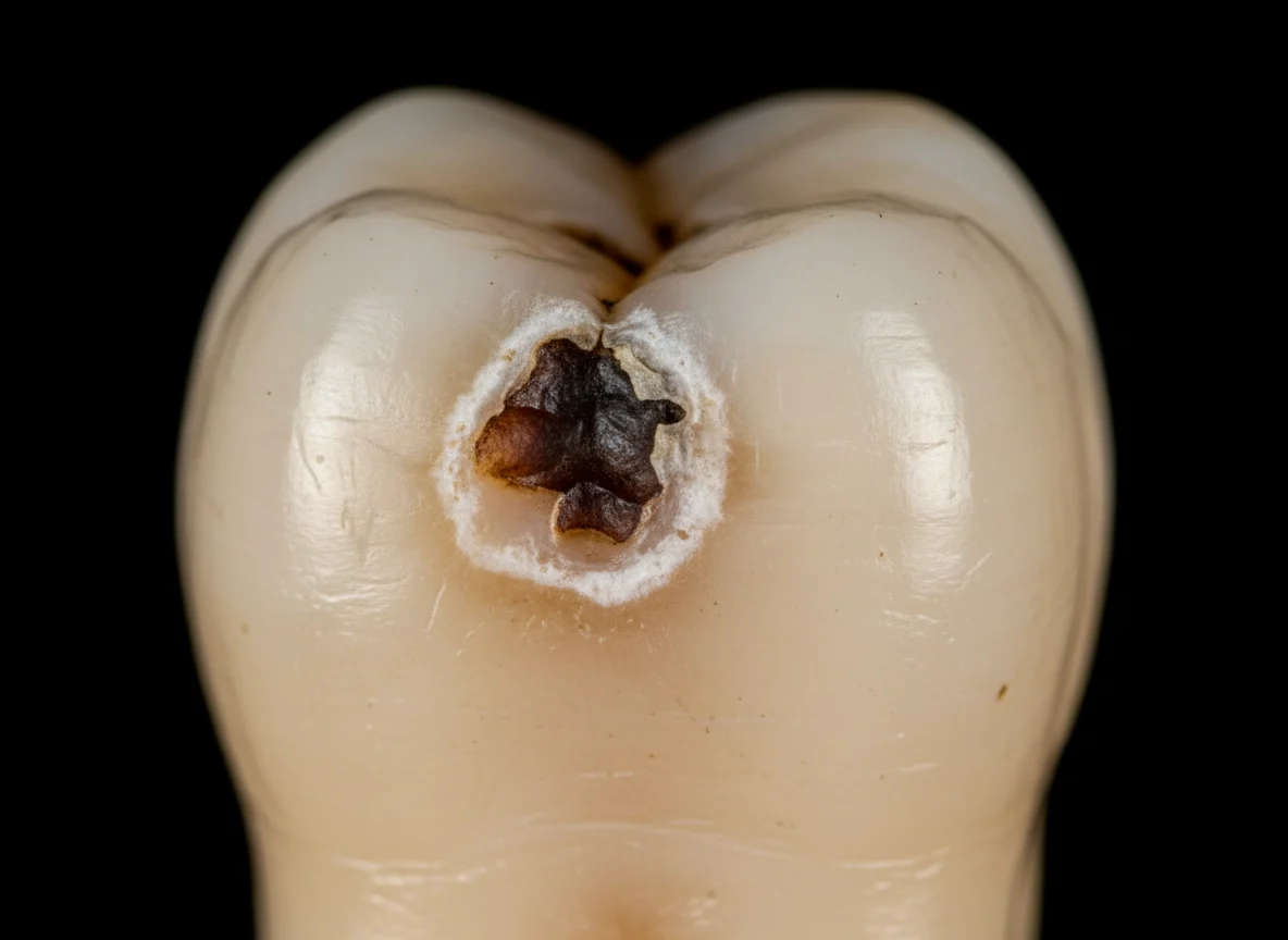what does a cavity look like when it becomes severe