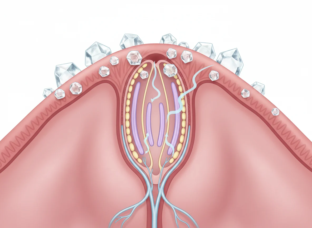 Medical illustration of taste buds showing why everything tastes salty