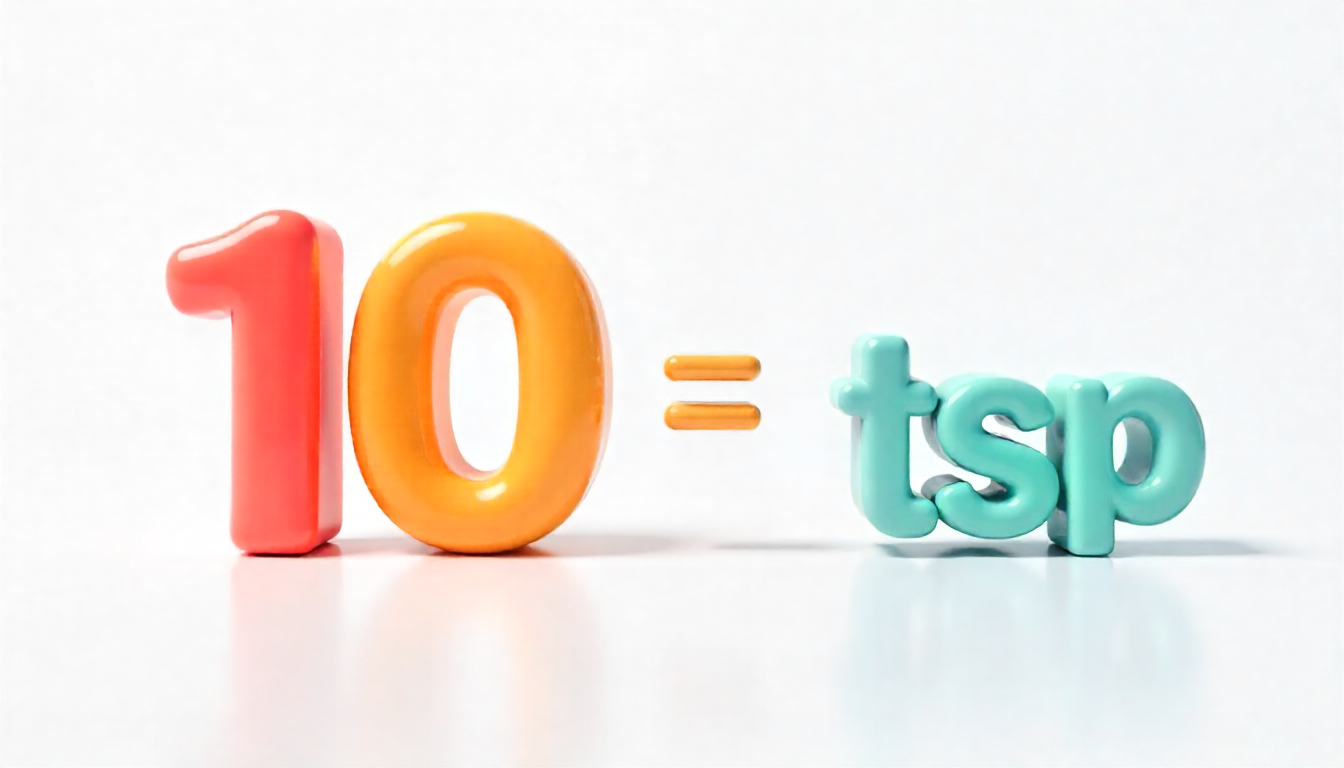 Infographic showing 10 ml equals 2 teaspoons for cooking and medicine